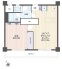 【１ＬＤＫ】専有面積４３．２㎡、バルコニー面積４．３㎡