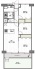 【３ＬＤＫ】専有面積６１．８２㎡、バルコニー面積７．３３㎡